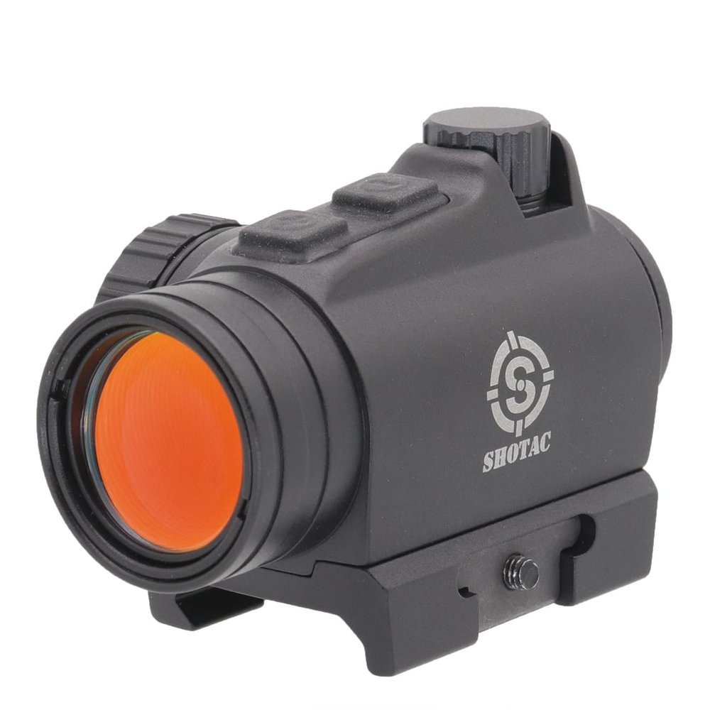 SHOTAC 1X20 red dot Sight ST003, Submersible to 11 feet (3 Meters) & Shockproof Over 15,000 Rounds of .223, 2 MOA, Durable and Accurate Reflex Sight