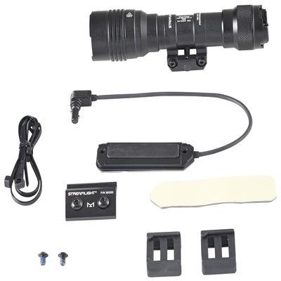 Streamlight 88127 ProTac Rail Mount HL-X Pro USB 1000-Lumen High Candela Multi-Fuel Long Gun Light, Includes Jack-Cap, M-Lok kit, Pressure Switch, Tool, and SL-B26 USB Battery with USB Cord, Black