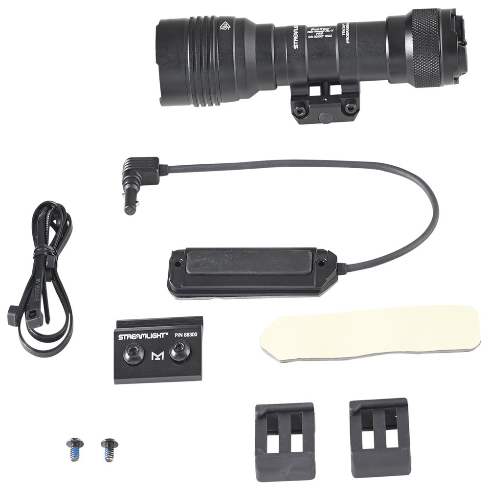 Streamlight 88127 ProTac Rail Mount HL-X Pro USB 1000-Lumen High Candela Multi-Fuel Long Gun Light, Includes Jack-Cap, M-Lok kit, Pressure Switch, Tool, and SL-B26 USB Battery with USB Cord, Black