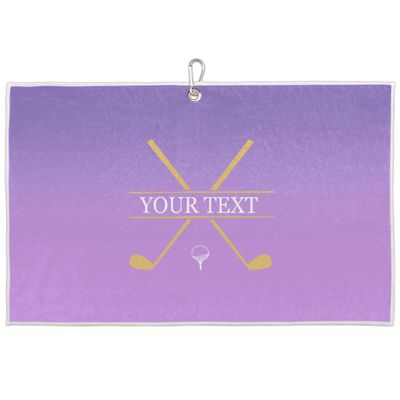 FZDXZJJ Custom Golf Towels for Women Personalized Golf Towel with Name Or Text for Golf Bags with Clip Golf Gifts for Golf Fan, Funny Golf Lover Gift for Women Mom Wife Girlfriend -Gradient Purple