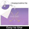 FZDXZJJ Custom Golf Towels for Women Personalized Golf Towel with Name Or Text for Golf Bags with Clip Golf Gifts for Golf Fan, Funny Golf Lover Gift for Women Mom Wife Girlfriend -Gradient Purple view 4