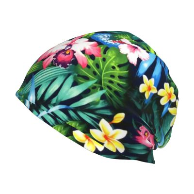 Beanie,Beautiful Hawaiian Floral Beanie Hat Men Skull Cap Women Knit Slouchy Hat Stocking Hats Knitted Hat Black