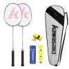 Badminton Racket Professional Badminton Sets of 2 Lightweight Badminton Rackets for Backyard with 3 Shuttlecocks, 2 Racquet Overgrips & Carrying Bag for Training, Sports(Purple)