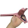 Jaxu Men's Spandex Bulge Pouch Thong Underwear Ball Out Bikini T-back Shiny Solid Tangas Coral Pink M view 1