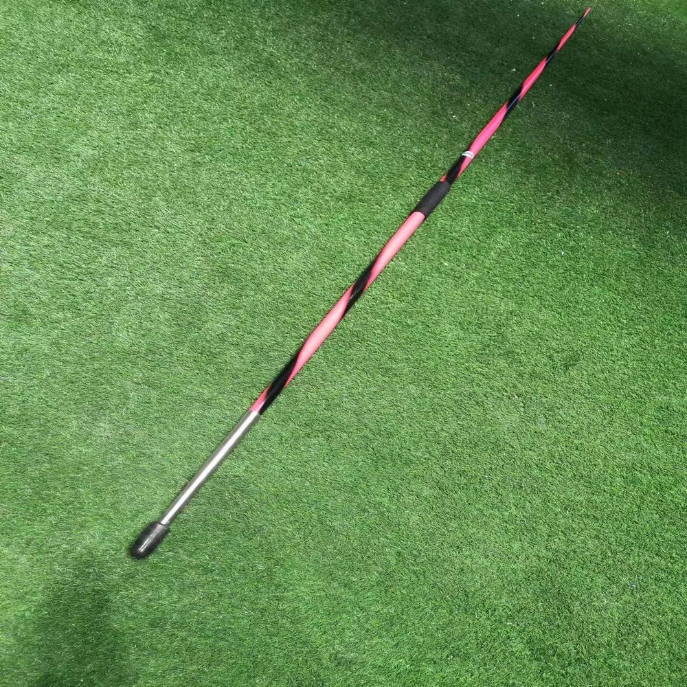 Competition&Training 800grams 65M Rubber tip Javelin Stick - Track and Field Throwing Equipment 800g 65meter Javelin Throw red with Black Spiral Design