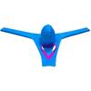 Jaxu Men's Spandex Bulge Pouch Thong Underwear Ball Out Bikini T-back Shiny Solid Tangas 2-Pairs(Lake Blue) M view 2