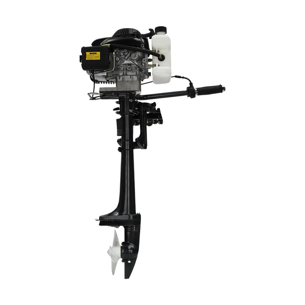4 Stroke 3HP Heavy Duty Outboard Motor, 2.2KW Outboard Motor Boat Engine with Wind Cooling System & CDI Ignition System, Inflatable Fishing Boat Engine for Fishing Boats, Sailing Boats, Small Yachts