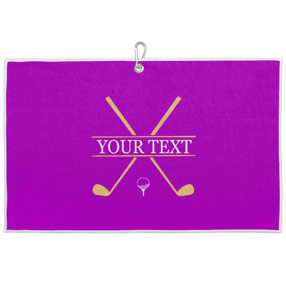 FZDXZJJ Custom Golf Towels for Women Personalized Golf Towel with Name Or Text for Golf Bags with Clip Golf Gifts for Golf Fan, Funny Golf Lover Gift for Women Mom Wife Girlfriend -Dark Magenta