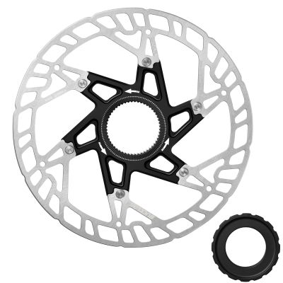 BUCKLOS 160mm Bike Centerlock Disc Brake Rotor for Mountain Bike Road Bike MTB- Bicycle Stainless Steel Center Lock Disc Brakes Rotors for E-bike/BMX(Black)