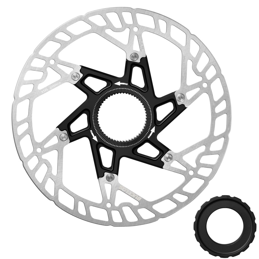 BUCKLOS 160mm Bike Centerlock Disc Brake Rotor for Mountain Bike Road Bike MTB- Bicycle Stainless Steel Center Lock Disc Brakes Rotors for E-bike/BMX(Black)