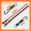 4 Pcs Heavy Duty Paracord Lanyard Keychain with USA Flag, Braided Parachute Lanyards for Keys Long/Short Keychain Lanyard Neck Buckle with Metal Clip Key Ring for Outdoor Activitie (Black/Orange) view 4