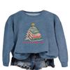 ESIKAH All Booked For Christmas Sweatshirt Funny Christmas Sweatshirt Holiday Xmas Shirt Women Crewneck Reading Pullover Tops Blue view 2
