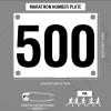 Hanaive 500 Pieces Running Bib Numbers with Safety Pins for Marathon Sports Competition Events Tearproof Waterproof, 6 x 7.5 Inch (1-500 Number) view 2
