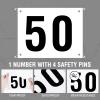 Hanaive 500 Pieces Running Bib Numbers with Safety Pins for Marathon Sports Competition Events Tearproof Waterproof, 6 x 7.5 Inch (1-500 Number) view 3