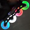 UZIAH 8 Pack 72mm Inline Skate Wheels Skates Replacement Wheels with LED Light Up Skating Wheels Luminous Wheels,Pink,72mm view 3