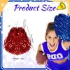 100 Pcs Cheerleading Pom Poms Metallic Foil Cheer Pompoms with Plastic Handle Cheerleader Pompoms Spirit Fun for Cheer Squad Dancing Party Performance Game Ball Sports Team(Blue, Red) view 2
