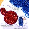 100 Pcs Cheerleading Pom Poms Metallic Foil Cheer Pompoms with Plastic Handle Cheerleader Pompoms Spirit Fun for Cheer Squad Dancing Party Performance Game Ball Sports Team(Blue, Red) view 3