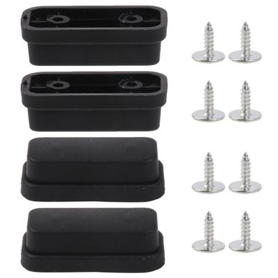 BQLZR 4.2x1.9cm Luggage Bottom Side Stand Feet Plastic Feet Pads w/Screws Pack of 4