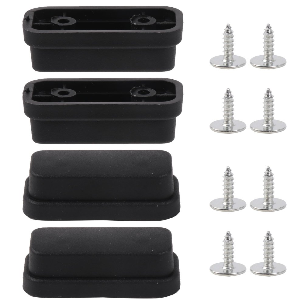 BQLZR 4.2x1.9cm Luggage Bottom Side Stand Feet Plastic Feet Pads w/Screws Pack of 4