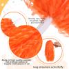 100 Pcs Cheerleading Pom Poms Metallic Foil Cheer Pompoms with Plastic Handle Cheerleader Pompoms Spirit Fun for Cheer Squad Dancing Party Performance Game Ball Sports Team(Black, Orange) view 3