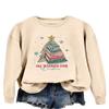 ESIKAH All Booked For Christmas Sweatshirt Funny Christmas Sweatshirt Holiday Xmas Shirt Women Crewneck Reading Pullover Tops Gray view 2