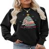 ESIKAH All Booked For Christmas Sweatshirt Funny Christmas Sweatshirt Holiday Xmas Shirt Women Crewneck Reading Pullover Tops Black view 1