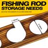 Ghosthorn Holds Up to 6 Rods Fishing Pole Rod Racks Wall or Ceiling Mounted Fishing Pole Rod Holders for Garage Storage Organizer Fishing Gear Equipment for Men Women view 4