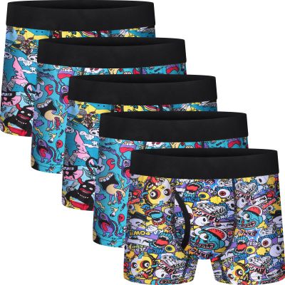 Boys Boxer Briefs Cotton Big Boys Underwear Breathable Soft Mesh Performance Sport Boxers Briefs with Fly 5 Pack 18-20