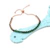 Uloveido Rose Gold Plated Created Emerald Tennis Bracelet for Women - Fashion Adjustable Green Stone Bolo Bracelet for Girlfriend Mother Y4043 view 4