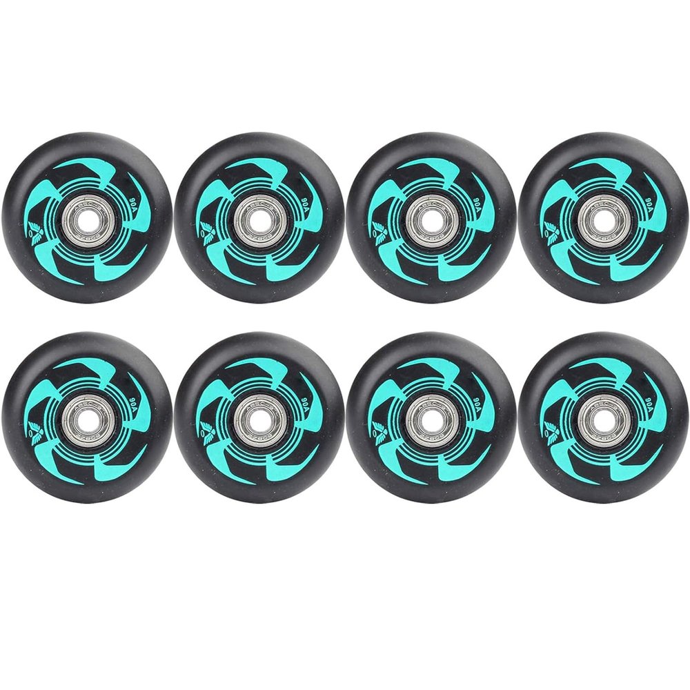 UZIAH Inline Skate Wheels Roller Skating Wheel Skate Brake Wheel with ABEC-9 Bearings 72mm 76mm 80mm 90A Hockey Pack of 8,B,80mm