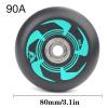UZIAH Inline Skate Wheels Roller Skating Wheel Skate Brake Wheel with ABEC-9 Bearings 72mm 76mm 80mm 90A Hockey Pack of 8,B,80mm view 3