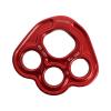 4 Holes Paw Rigging Plate Rope Access Climbing Anchor Lightweight Sturdy Rock Climbing Gear Force Divider Plate, Red view 1