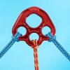 4 Holes Paw Rigging Plate Rope Access Climbing Anchor Lightweight Sturdy Rock Climbing Gear Force Divider Plate, Red view 2