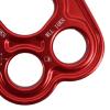 4 Holes Paw Rigging Plate Rope Access Climbing Anchor Lightweight Sturdy Rock Climbing Gear Force Divider Plate, Red view 3