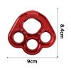 4 Holes Paw Rigging Plate Rope Access Climbing Anchor Lightweight Sturdy Rock Climbing Gear Force Divider Plate, Red view 4