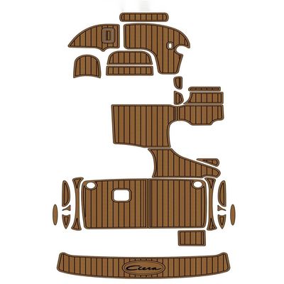 Algasan Boat EVA Faux Teak Decking Floor Compatible with 2001 Bayliner 2655 Swim Platform Cockpit Pad Boat EVA Foam Faux Teak Floor Mat