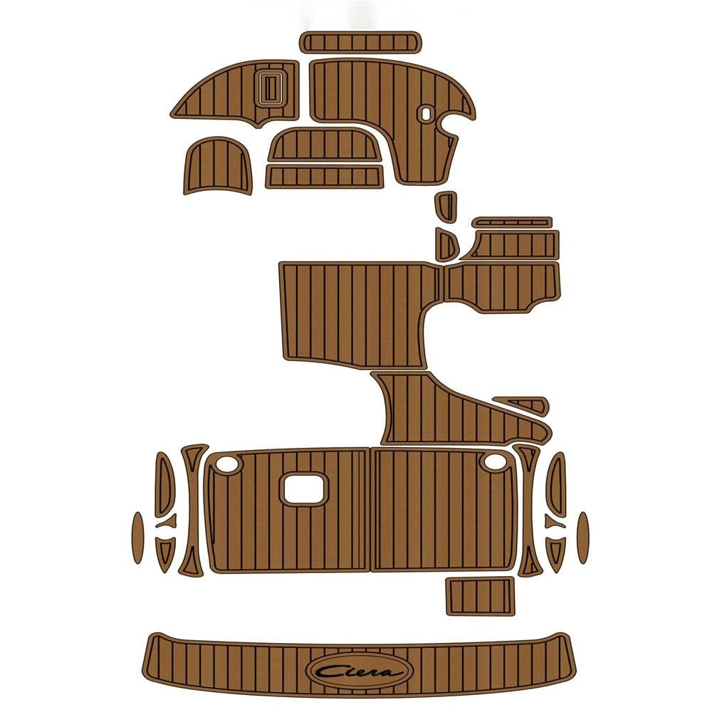 Algasan Boat EVA Faux Teak Decking Floor Compatible with 2001 Bayliner 2655 Swim Platform Cockpit Pad Boat EVA Foam Faux Teak Floor Mat