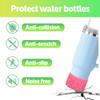 2 Pack Protective Glitter Silicone Boot for Stanley IceFlow 20-40oz & Hydro Flask Water Bottle 12-24oz Reduces Dents Silicone Water Bottle Bottom Cover Sleeve Compatible with Stanley(S,Grey Purple) view 4