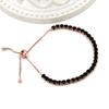 Uloveido Delicate Adjustable Slider Chain Bracelets Thin Dainty Black CZ Crystal Bracelet Rose Gold Color Jewelry Gift for Women Lady with Bolo Clasp Y4043 view 4