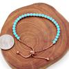 Uloveido Fashion Synthetic Turquoise Tennis Bracelets for Women Rose Gold Color, Light Blue Crystal Bolo Bracelets for Mom Birthday Gift, Bracelet Jewelry for Wedding Y4043 view 2
