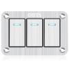 GGTA 3 Gang Marine Boat Rocker Switch Panel Waterproof,12-24V Pre-Wired Aluminum Rocker Switch LED Indicator,Multi Function Marine Toggle Switche for RV Truck Boat SUV(Silver) view 1