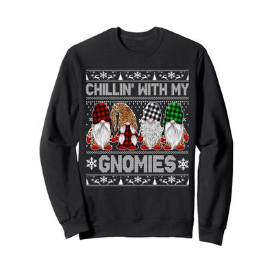 Chillin With My Gnomies Family Ugly Christmas Sweater Gnomes Sweatshirt