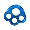 Paw Rigging Plate Multi Anchor Plate Metal Portable Lightweight Rope Bearing Anchors Climbing Equipment Force Divider Plate, Blue view 1