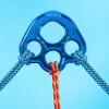 Paw Rigging Plate Multi Anchor Plate Metal Portable Lightweight Rope Bearing Anchors Climbing Equipment Force Divider Plate, Blue view 2