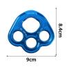 Paw Rigging Plate Multi Anchor Plate Metal Portable Lightweight Rope Bearing Anchors Climbing Equipment Force Divider Plate, Blue view 4