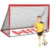 KTRIO 6x4 ft Soccer Goal for Backyard, Portable Soccer Net, Large Foldable Soccer Goals with Carry Bag for Kids Youth Teens Sports, Red 2pack view 1