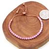 Uloveido Fashion Adjustable Bolo Style Pink Crystal Tennis Bracelet for Mother Women Rose Gold Plated Silder Chain Bracelet Y4043 view 2