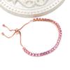Uloveido Fashion Adjustable Bolo Style Pink Crystal Tennis Bracelet for Mother Women Rose Gold Plated Silder Chain Bracelet Y4043 view 4