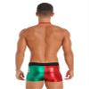 Xnihocha Mens Sexy Boxer Shorts Christmas Lingerie Santa Outfits Cosplay Outfits Bow Tie 2 Pieces Set Red&Green XX-Large view 4