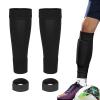 Linkidea Kids Soccer Leg Sleeve with Shin Guard Straps, Elastic Compatible with Grip Socks, Best Alternative to Soccer Athletic Socks for Child 6-8 Years (Black) view 1